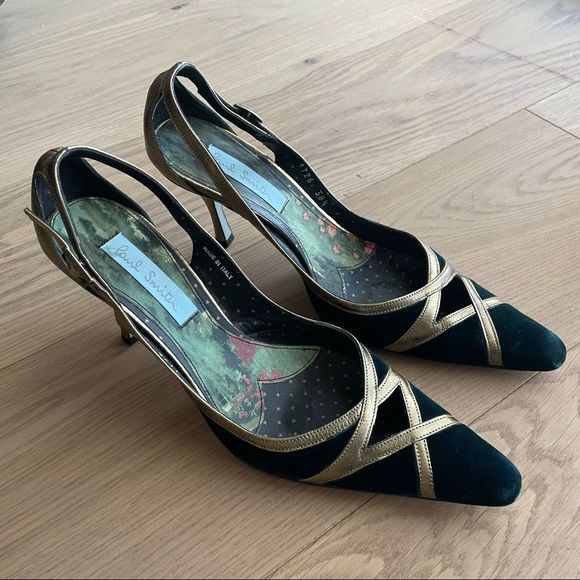 Paul Smith green velvet heels - Picture 1 of 12